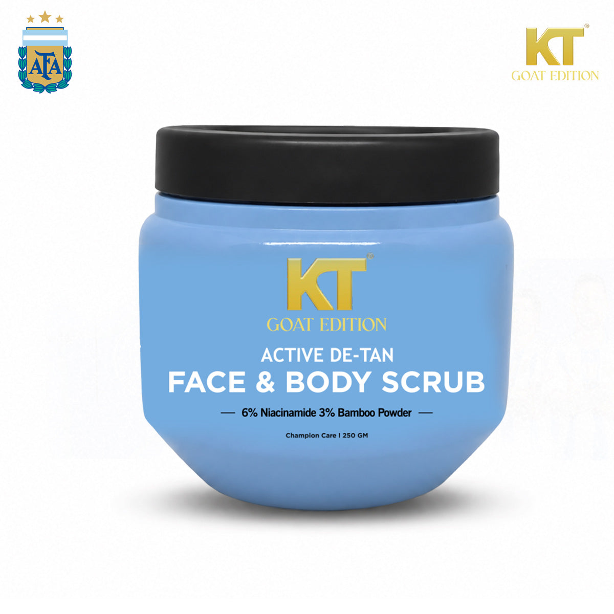 KT GOAT Edition Active De-Tan Face & Body Scrub – Removes Tan & Deep Cleans Dead Skin (250 GM)