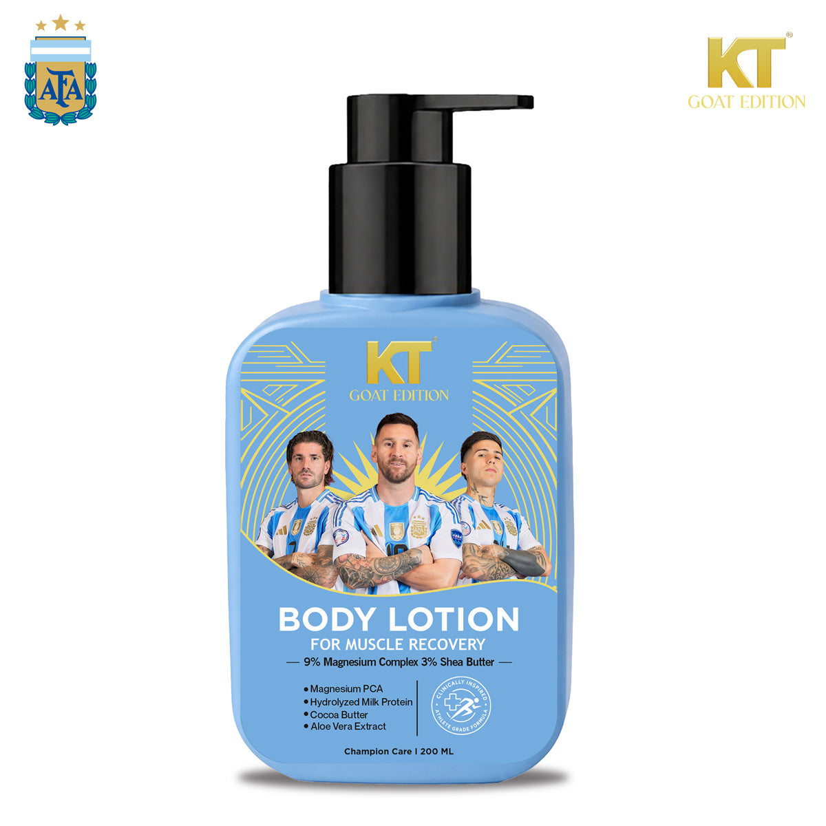 KT GOAT Edition Body Lotion For Muscle Recovery – Deep Hydration For Muscle Recovery (200 ML)