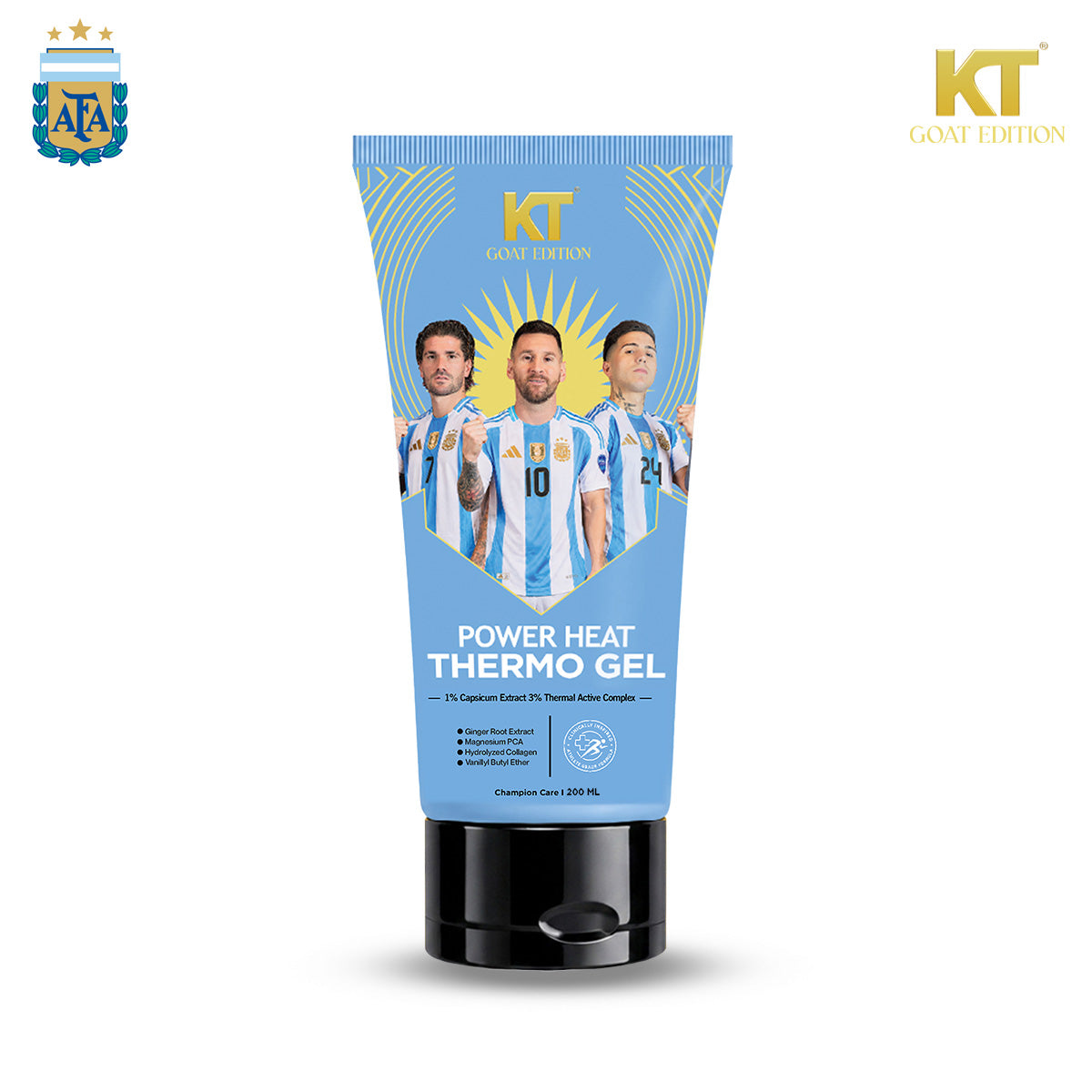 KT GOAT Edition Power Heat Thermo Gel – Warm-Up Recovery For Stiff Muscles (200 GM)