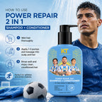 KT GOAT Edition Power Repair 2-in-1 Shampoo + Conditioner – Repairs Damaged Hair & Reduces Hair Fall (200 ML)