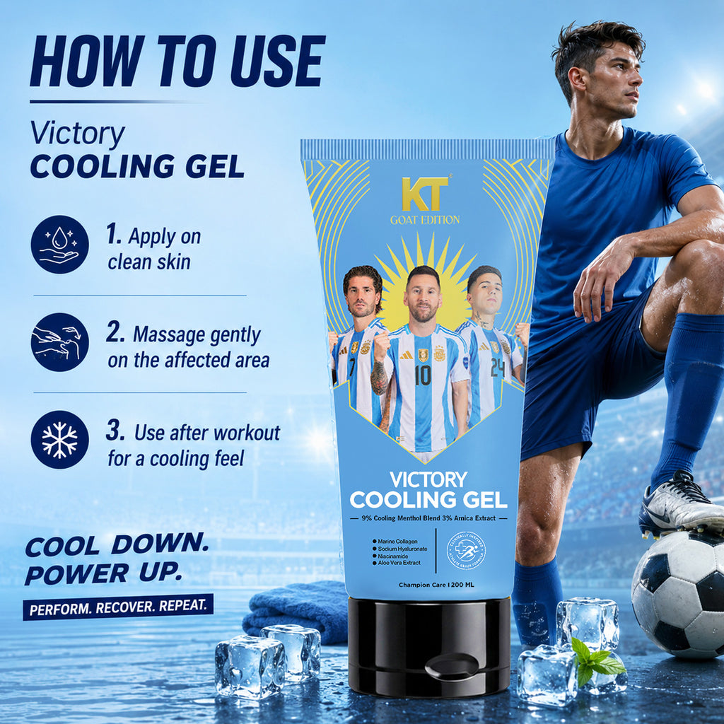 KT GOAT Edition Victory Cooling Gel – Cools, Refreshes & Revives Active Skin (200 GM)