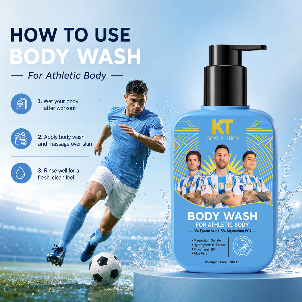 KT GOAT Edition Body Wash For Athletic Body – Relieves Body Fatigue & Post Workout Stress (200 ML)