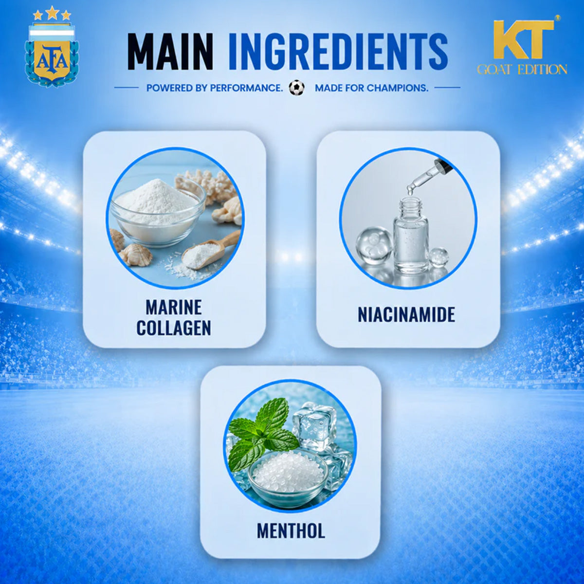 KT GOAT Edition Victory Cooling Gel – Cools, Refreshes & Revives Active Skin (200 GM)