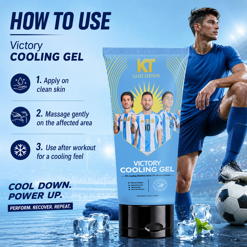 KT GOAT Edition Victory Cooling Gel – Cools, Refreshes & Revives Active Skin (200 GM)