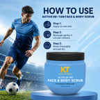 KT GOAT Edition Active De-Tan Face & Body Scrub – Removes Tan & Deep Cleans Dead Skin (250 GM)