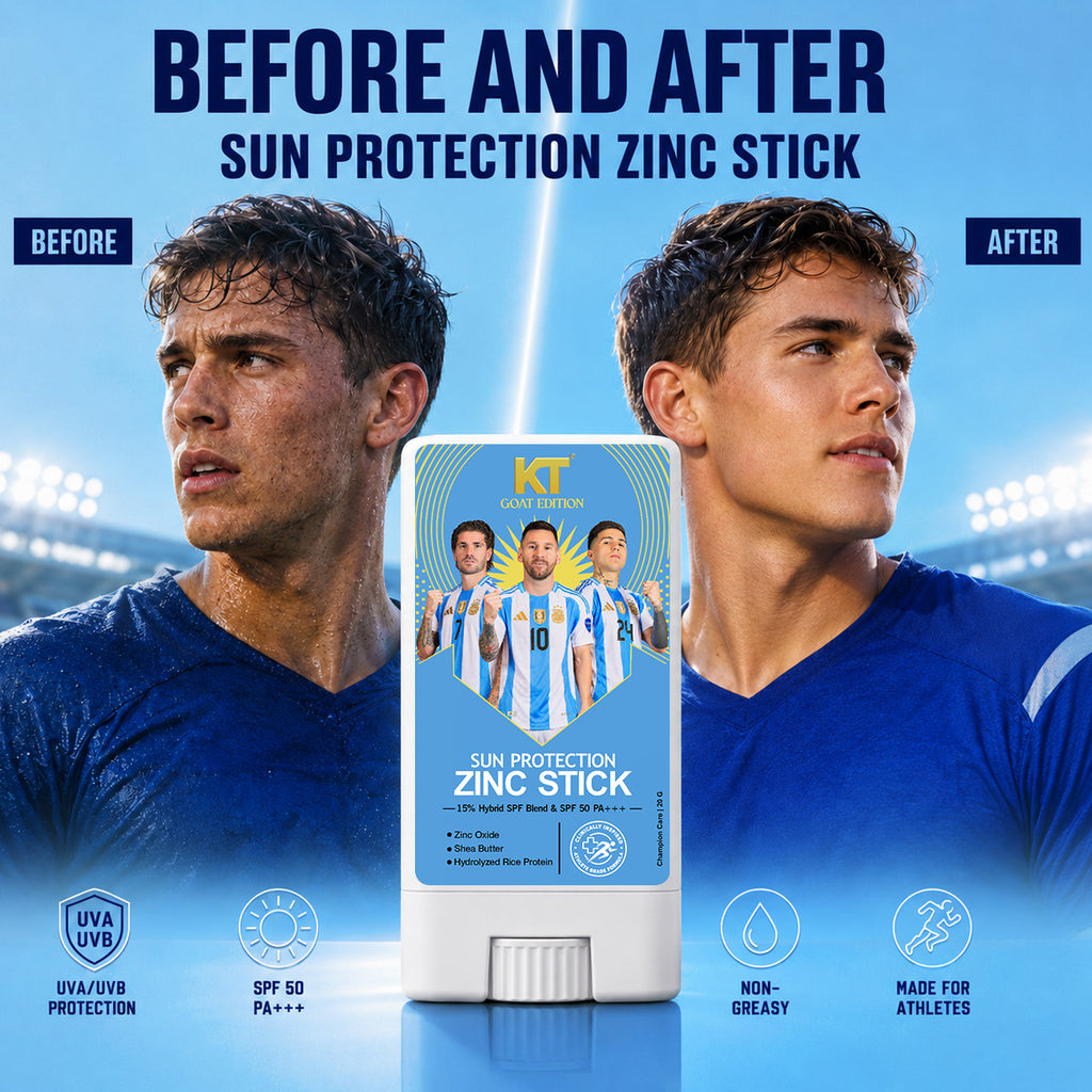 KT GOAT Edition Active Defense Zincstick – Protects Skin From Sun, Sweat & Sports Damage (25 GM)