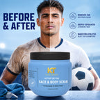 KT GOAT Edition Active De-Tan Face & Body Scrub – Removes Tan & Deep Cleans Dead Skin (250 GM)