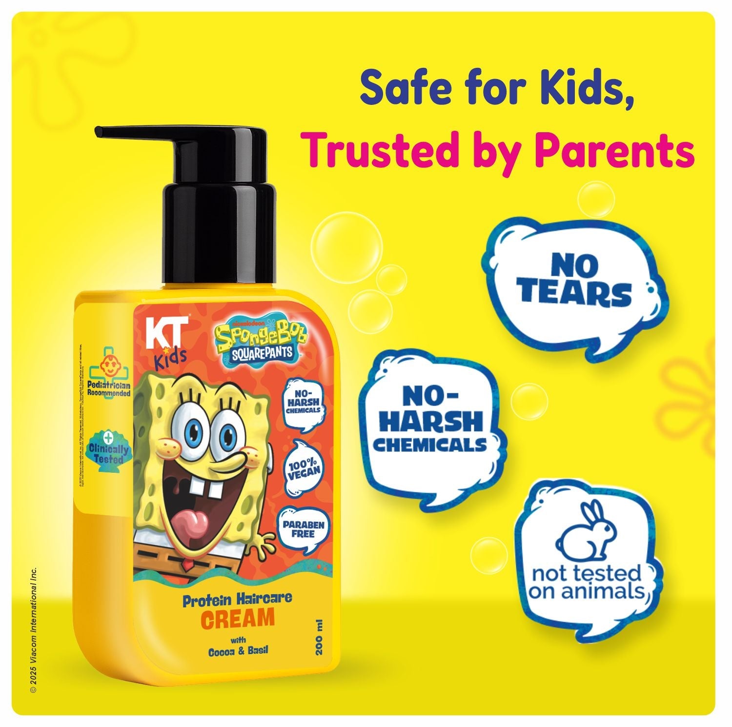 Gift Set ~ Hair Care For Girls 8–12 Years | Shampoo + Conditioner / Protein Cream + Hair Serum + Sun-Protection Hair Spray + Yellow Gift Bag + FREE Keychain