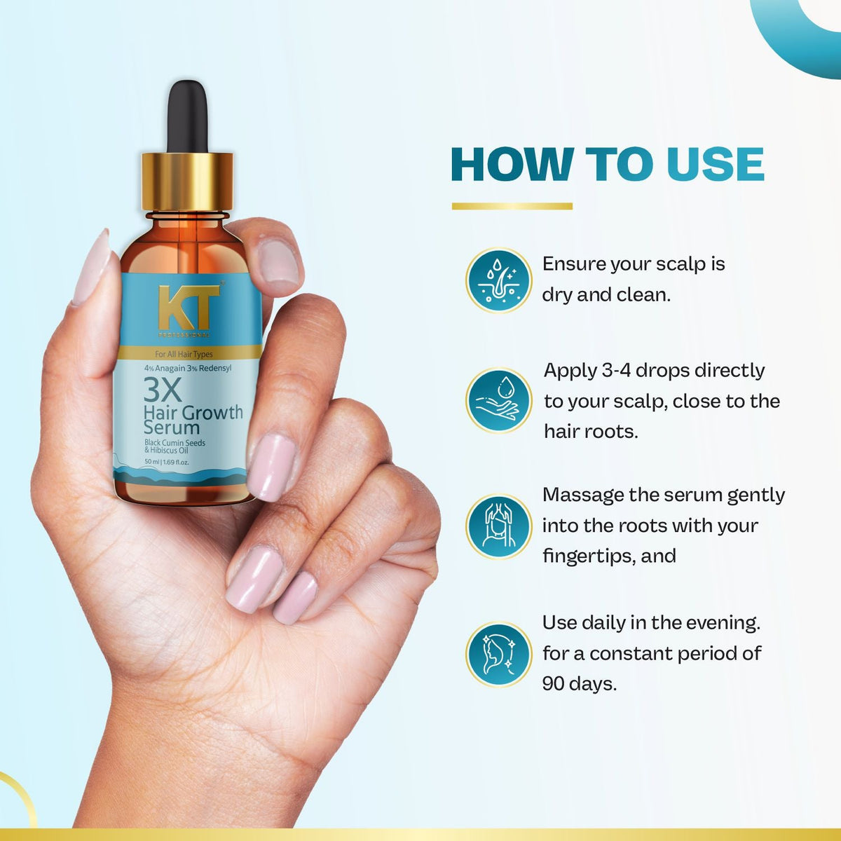 3X Hair Growth Serum | Boost Hair Growth, Strength & Density