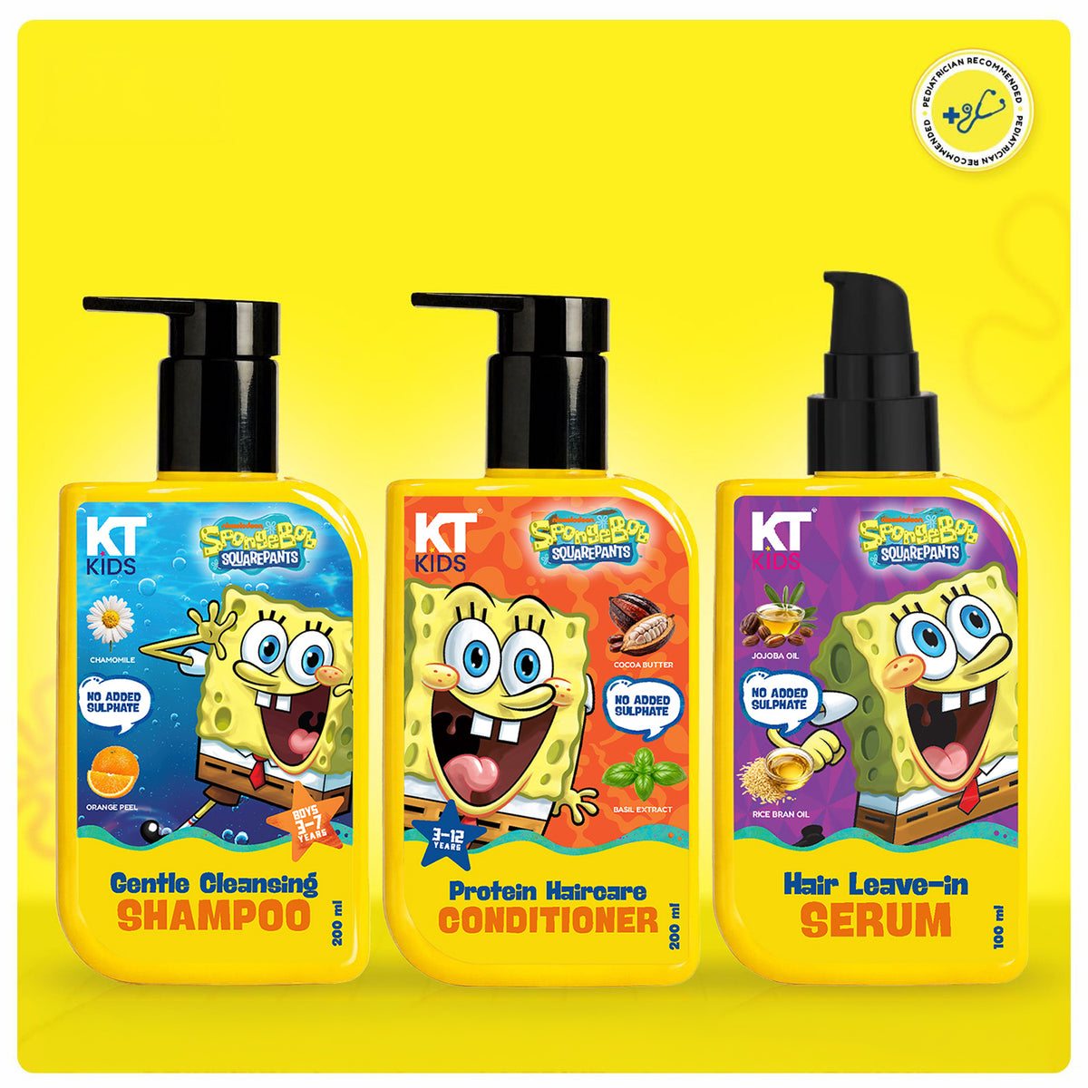 Haircare Trio Combo | Gentle Cleansing Shampoo Boys Age 3-7years + Conditioner / Protein Haircare Cream + Hair Leave-In Serum