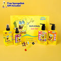 Gift Set ~ Hair Care For Girls 8–12 Years | Shampoo + Conditioner / Protein Cream + Hair Serum + Sun-Protection Hair Spray + Yellow Gift Bag + FREE Keychain