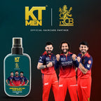 KT Men Sun-shiled-hair-spray product with RCB players.