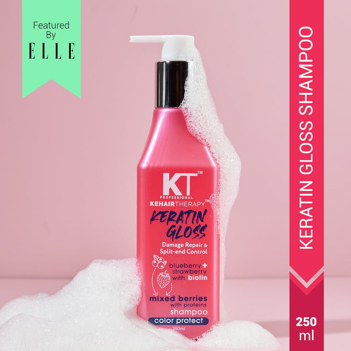 Keratin Gloss Shampoo | Damaged Hair & Split End Control