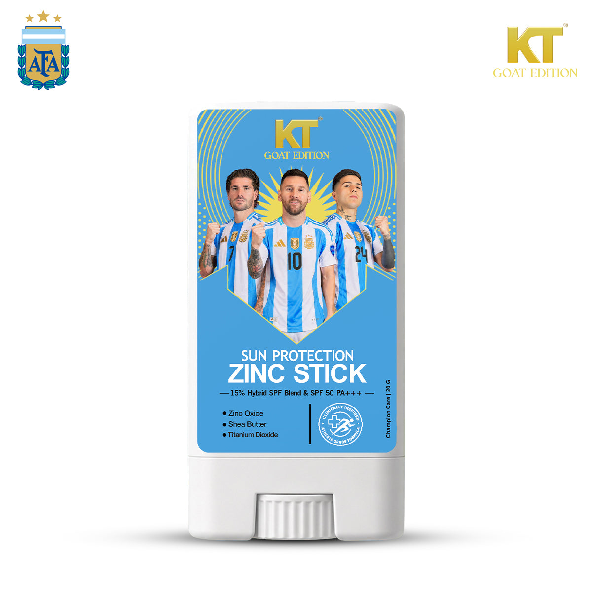KT GOAT Edition Sun Protection Zincstick – Protects Skin From Sun, Sweat & Sports Damage (25 GM)