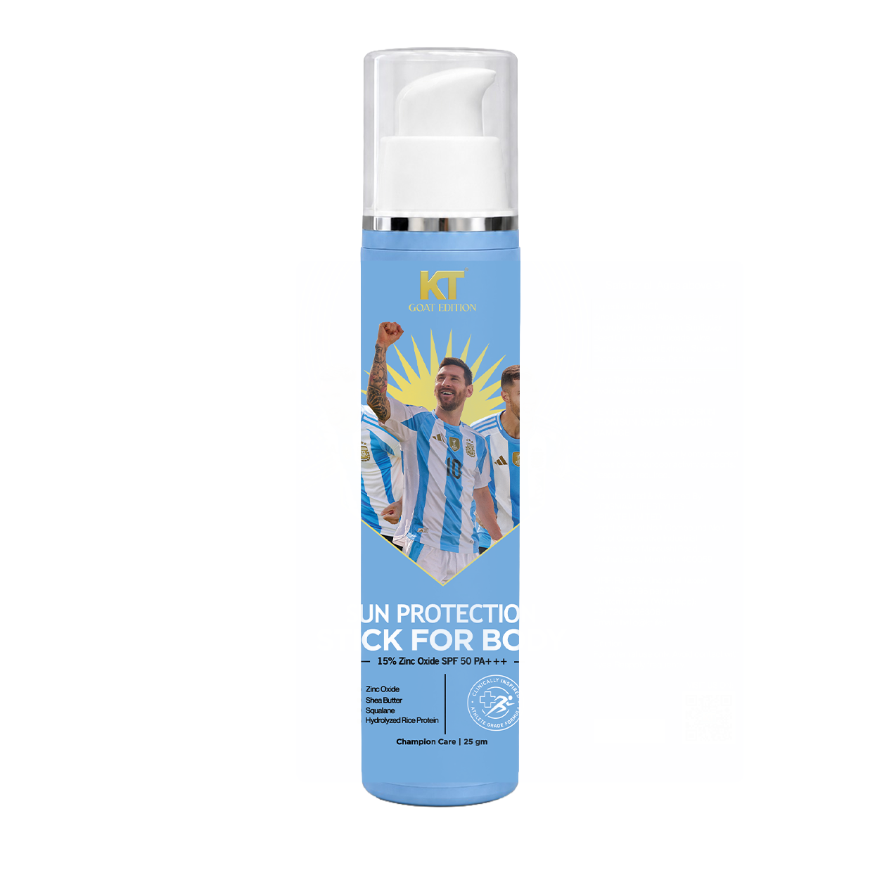 KT GOAT Edition Active Defense Zincstick – Protects Skin From Sun, Sweat & Sports Damage (25 GM)
